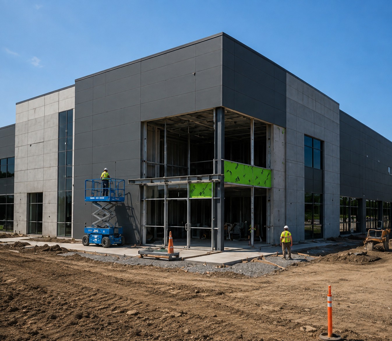 Commercial cladding and exterior envelope construction