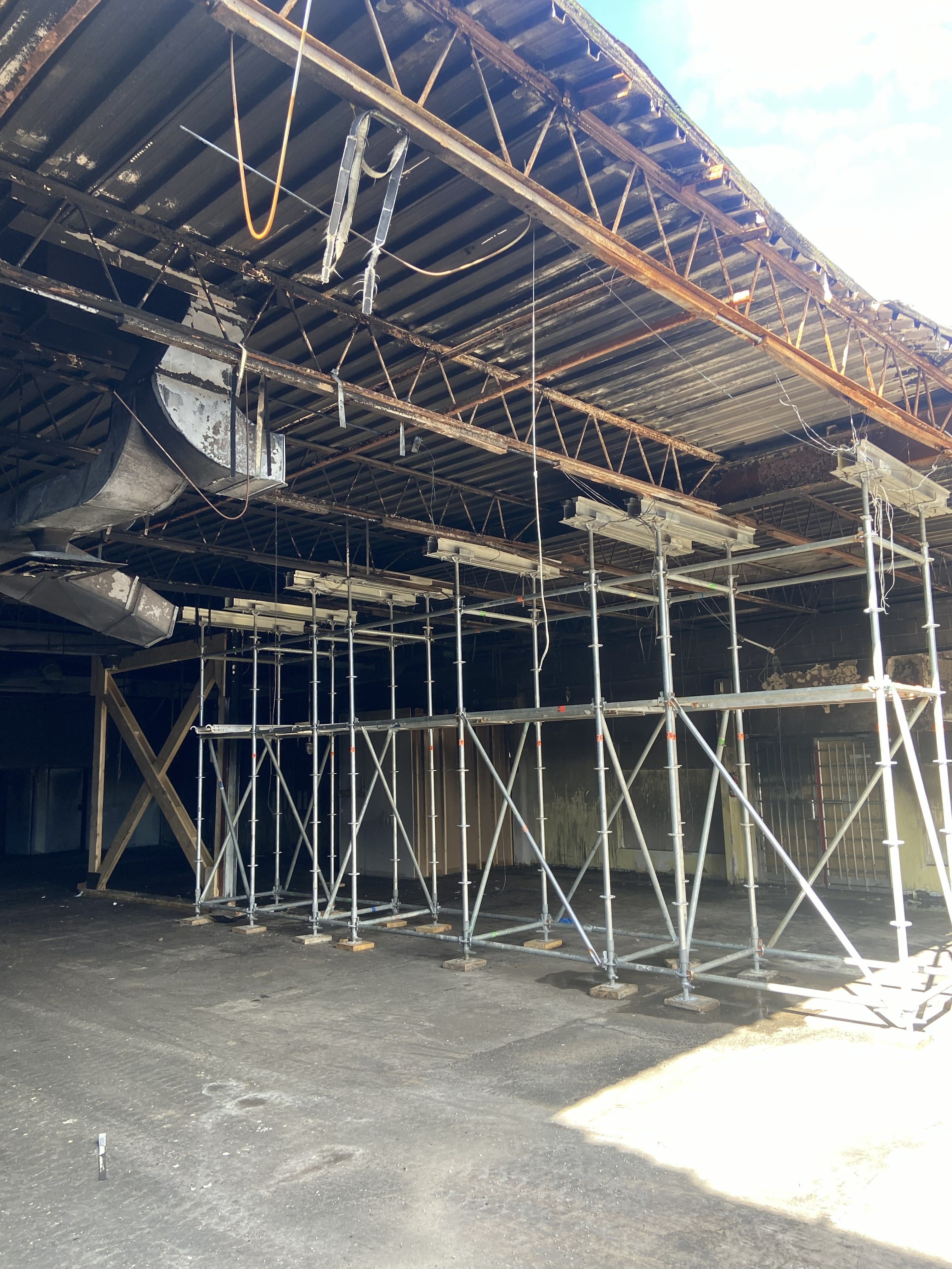 Temporary structural support during demolition