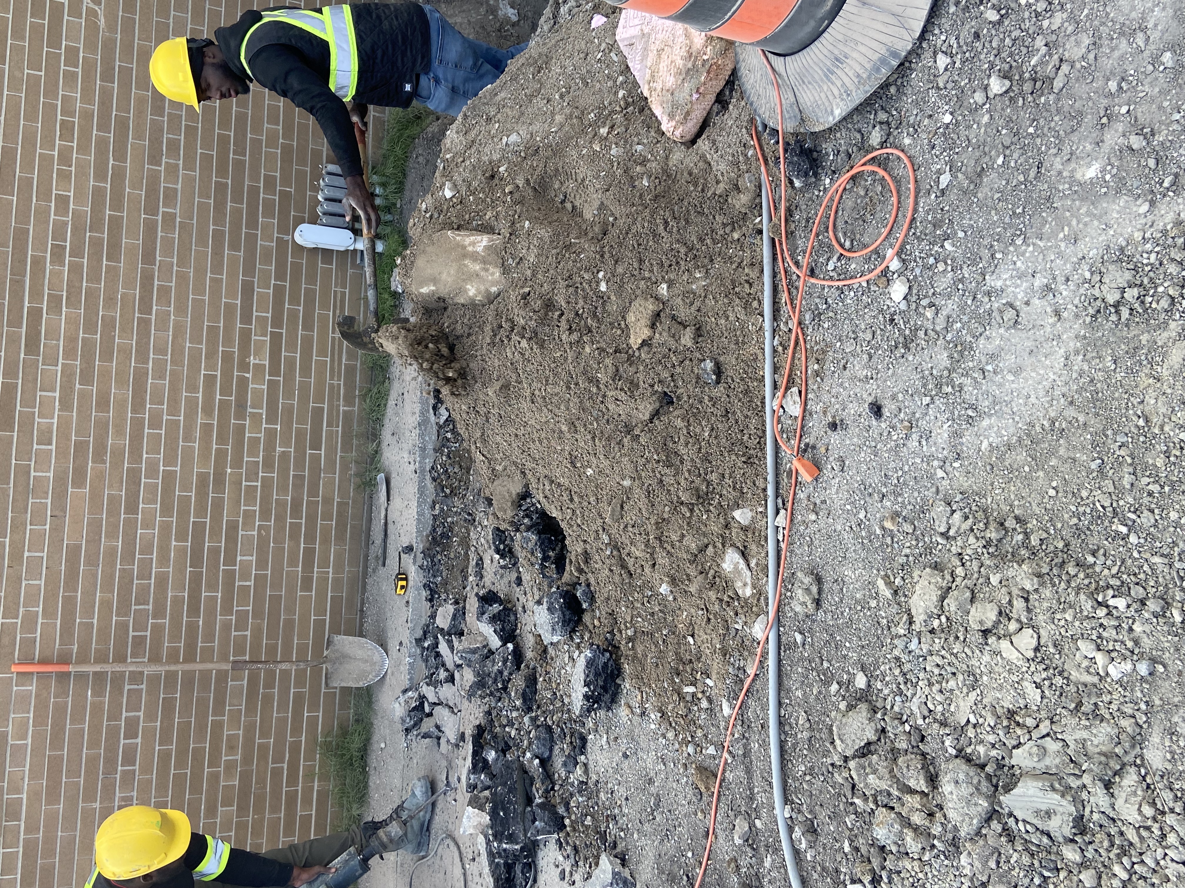 Excavation at engineered site elevations