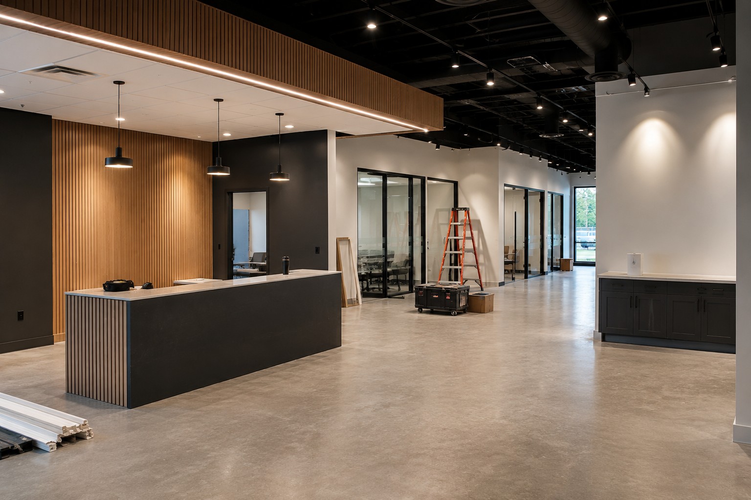 Completed modern office tenant fit-out