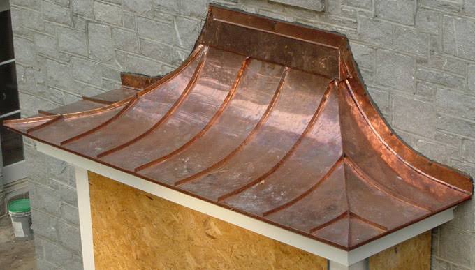 Custom copper bell roof installation